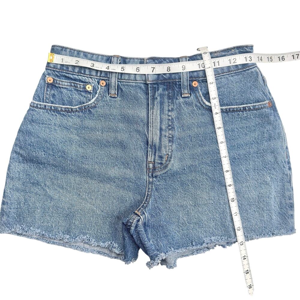 Madewell | Women | The Curvy Perfect Dewberry Cut Off Denim Jean Shorts | Sz 27 - Picture 4 of 13
